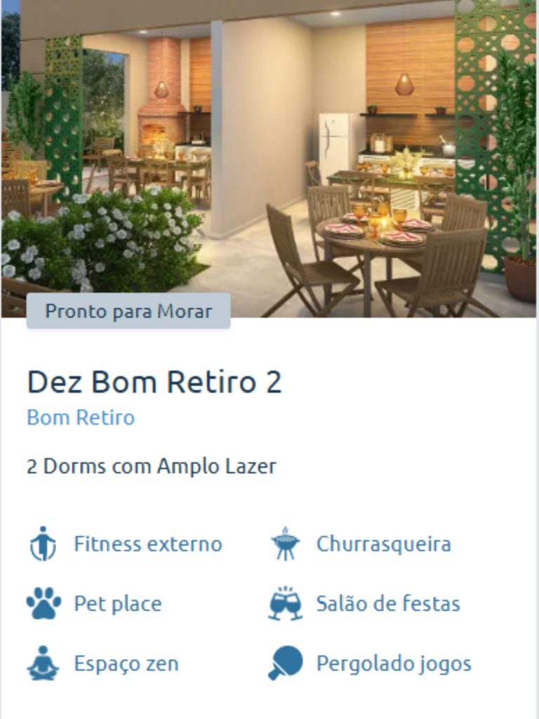 Churrasqueira decorada do Dez Bom Retiro 2 com mesas e ambiente aconchegante, ideal para lazer e convivência entre moradores.