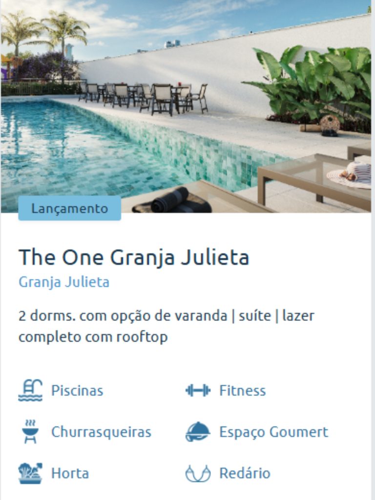 Piscina do The One Granja Julieta, lançamento da Cury Construtora em São Paulo. Empreendimento com 2 dormitórios, opção de varanda e suíte, lazer completo com rooftop, piscina, horta, espaço gourmet e academia fitness.