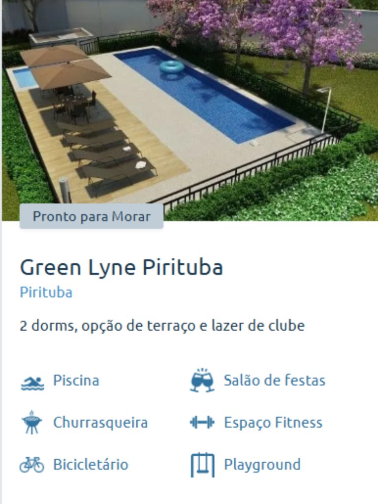 Piscina do Green Lyne Pirituba com área de lazer completa e muito verde ao redor, em Pirituba.