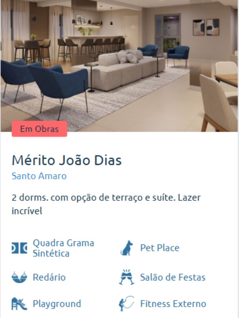 Espaço de convivência do Mérito João Dias com área moderna e lazer completo em Santo Amaro.