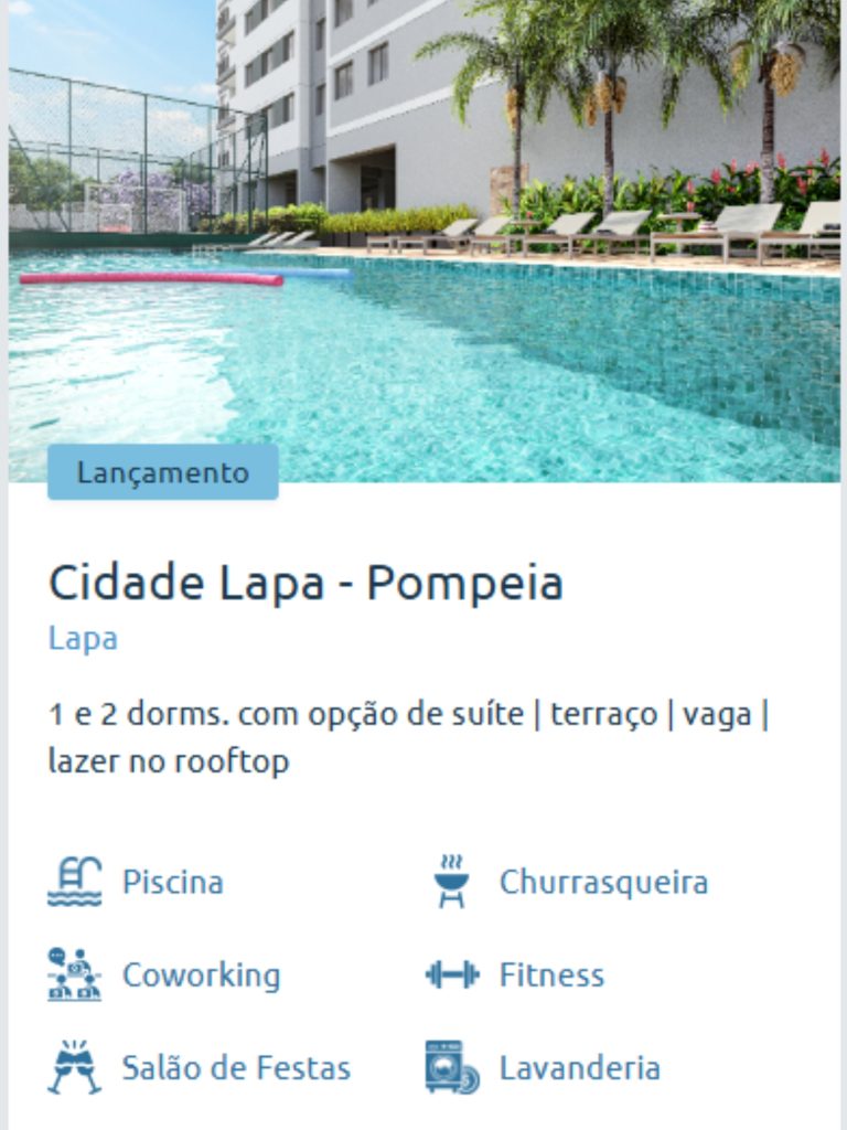 Piscina do Cidade Lapa – Pompeia com borda ampla, espreguiçadeiras e área de lazer rodeada por palmeiras.