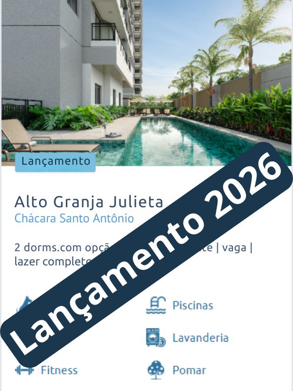 Descubra o Cury Alto Granja Julieta: more na Chácara Santo Antônio com lazer completo, mobilidade, segurança e condições especiais para conquistar seu novo apê.